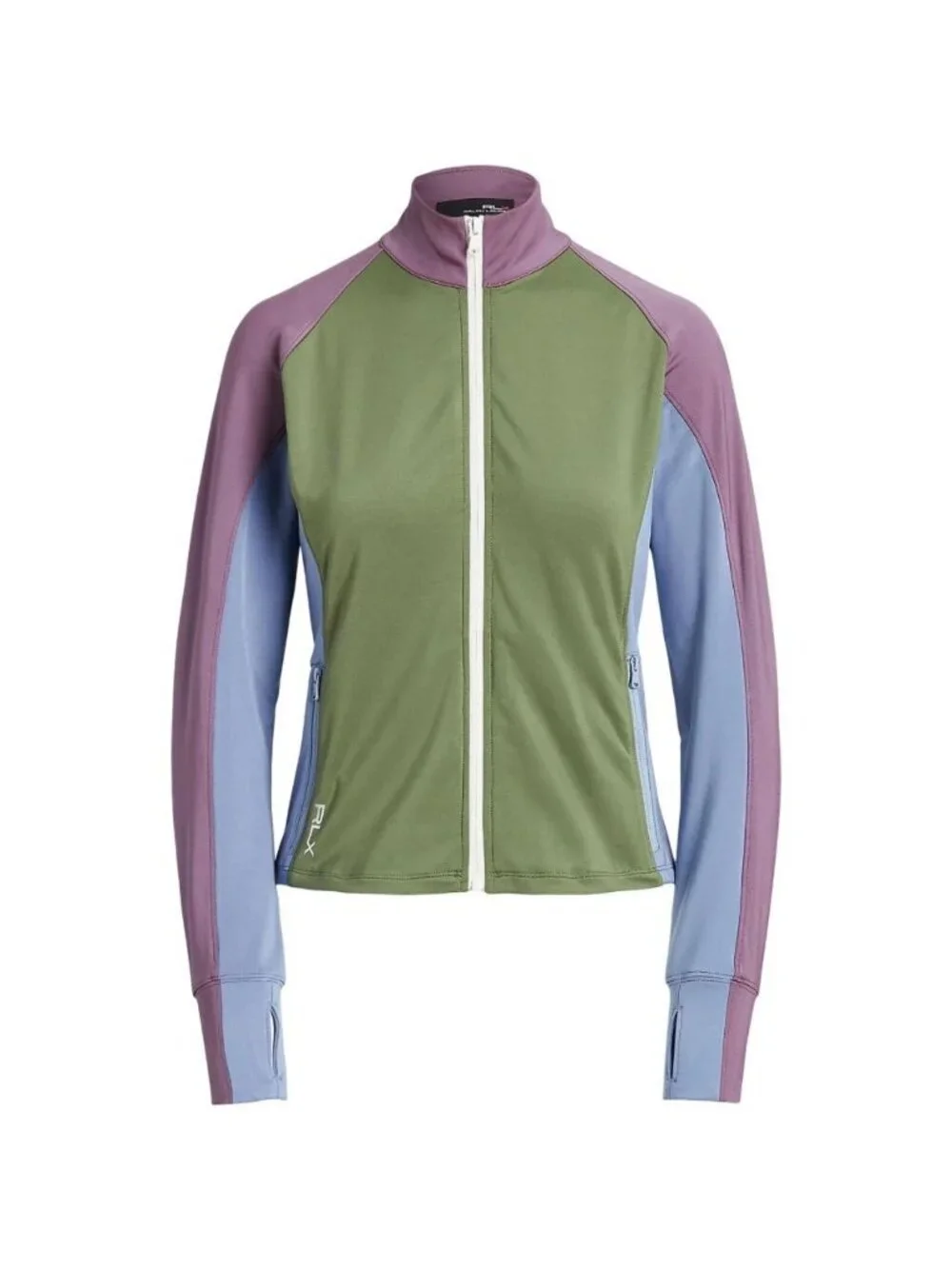 RLX Golf Ralph Lauren Women's XXS Color-Blocked Jersey Full-Zip Jacket NWT $168